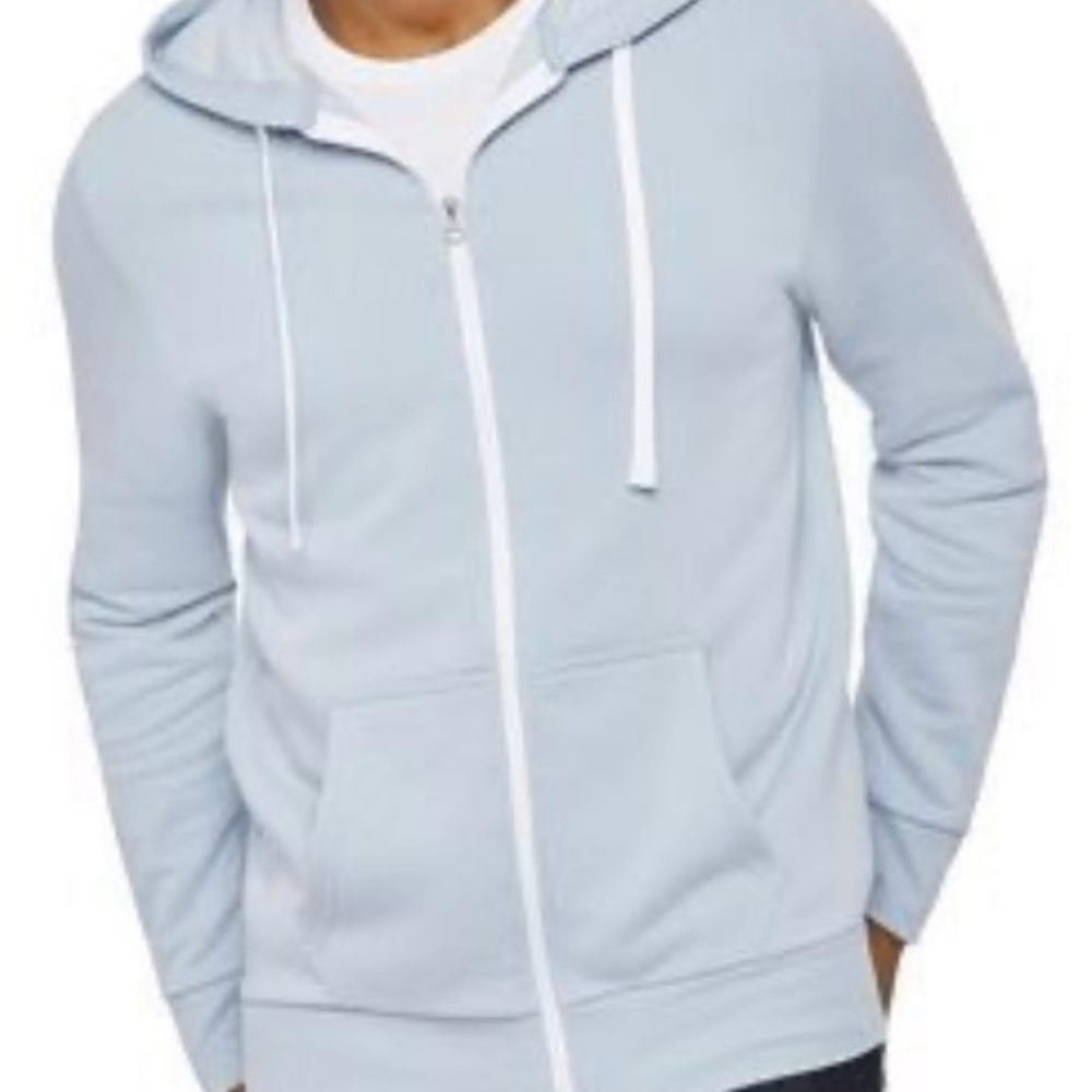 Light Blue George Zip Hoodie Size Medium Men